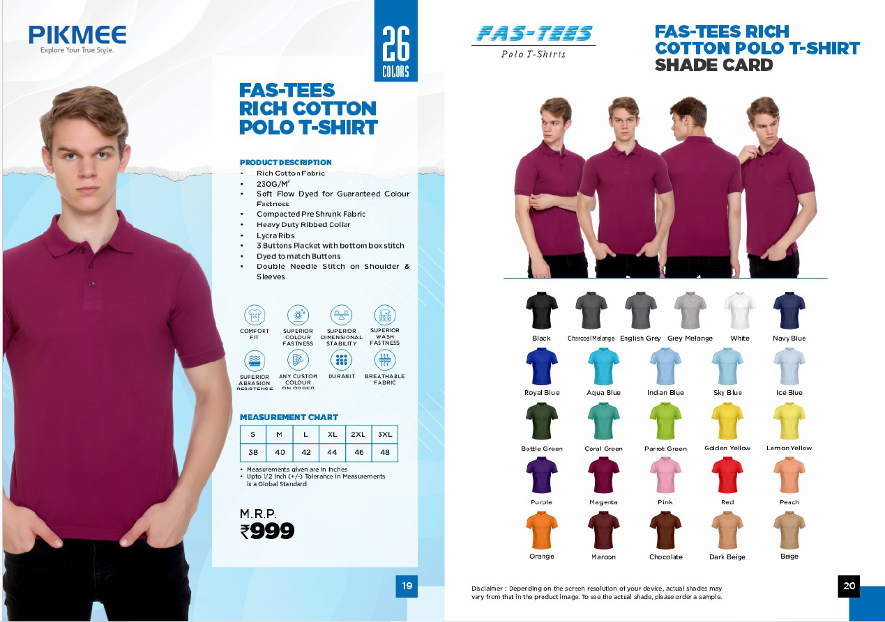 FAS-TEES RICH COTTON POLO T-SHIRT