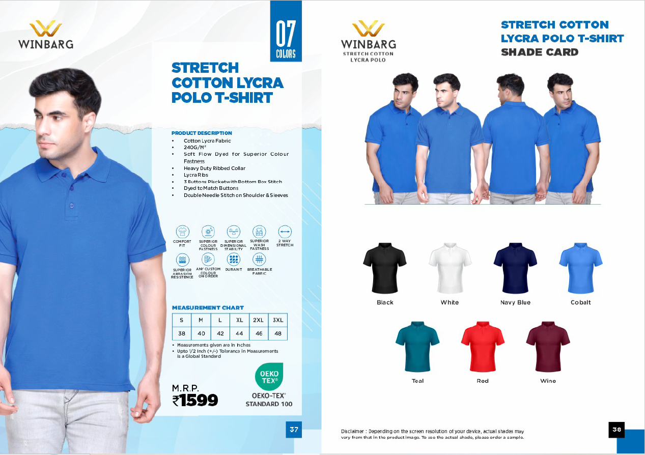 STRETCH COTTON LYCRA POLO T-SHIRT