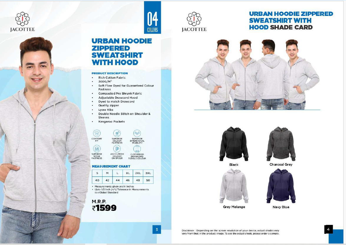 URBAN HOODIE ZIPPERED SWEATSHIRT WITH HOOD