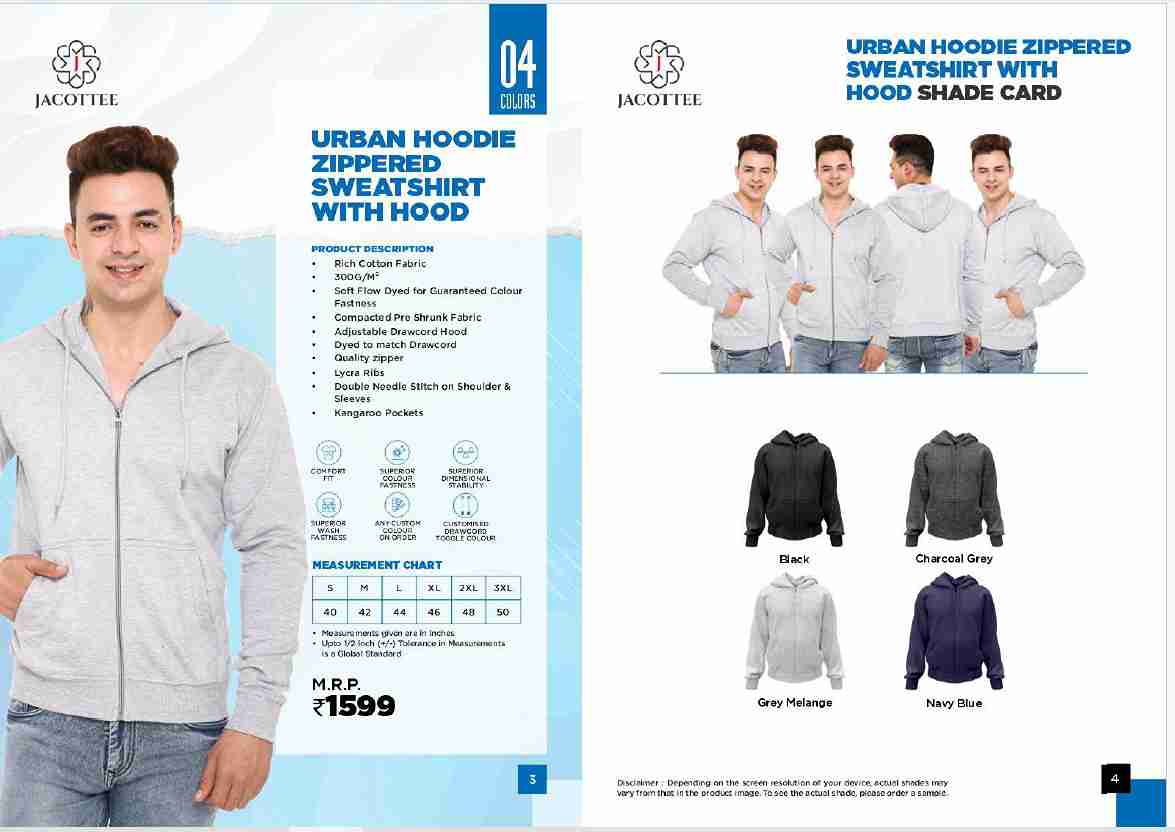 URBAN HOODIE ZIPPERED SWEATSHIRT WITH HOOD