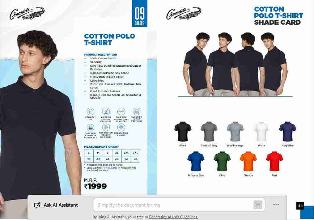CROCODILE COTTON POLO T-SHIRT