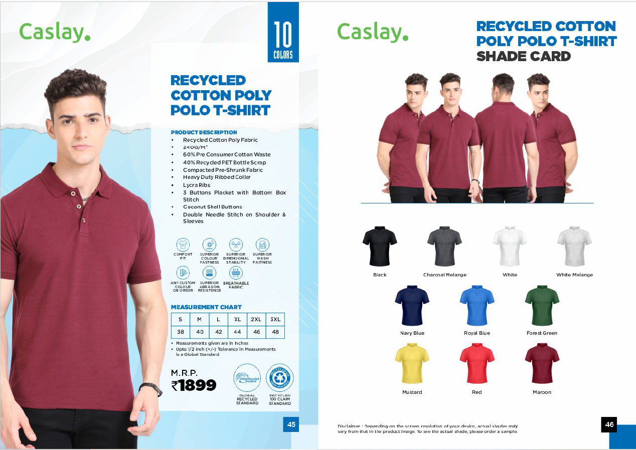 RECYCLED COTTON POLY POLO T-SHIRT