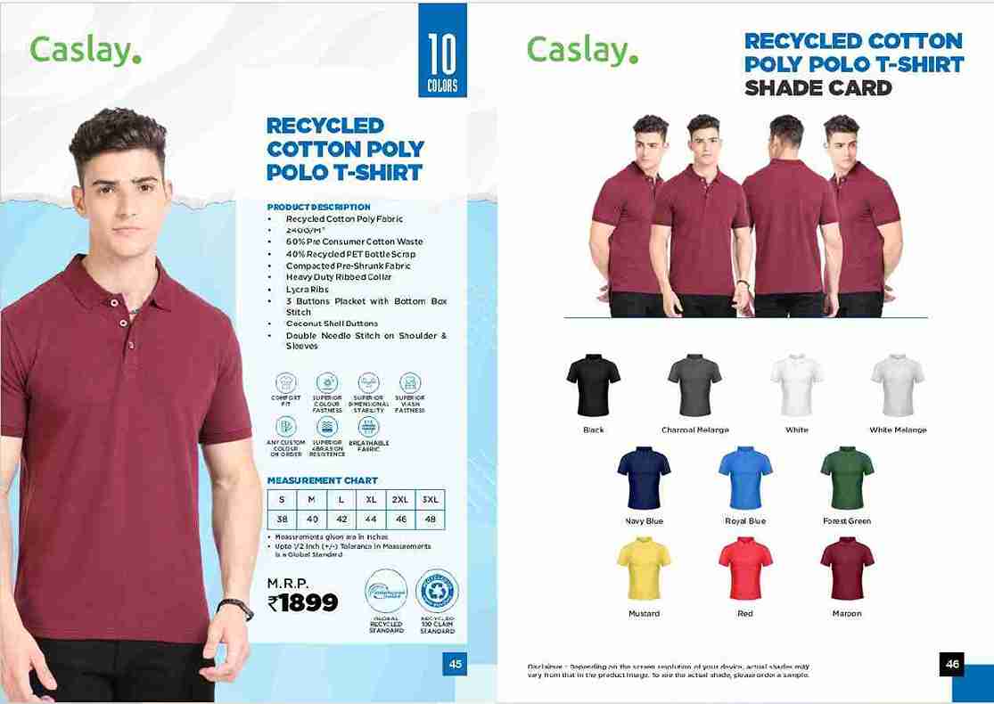 RECYCLED COTTON POLY POLO T-SHIRT