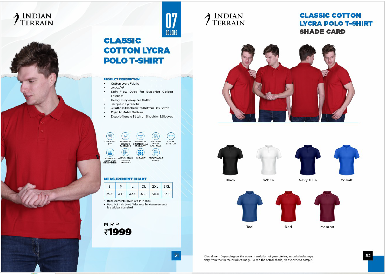 CASLAY CLASSIC COTTON LYCRA POLO T-SHIRT