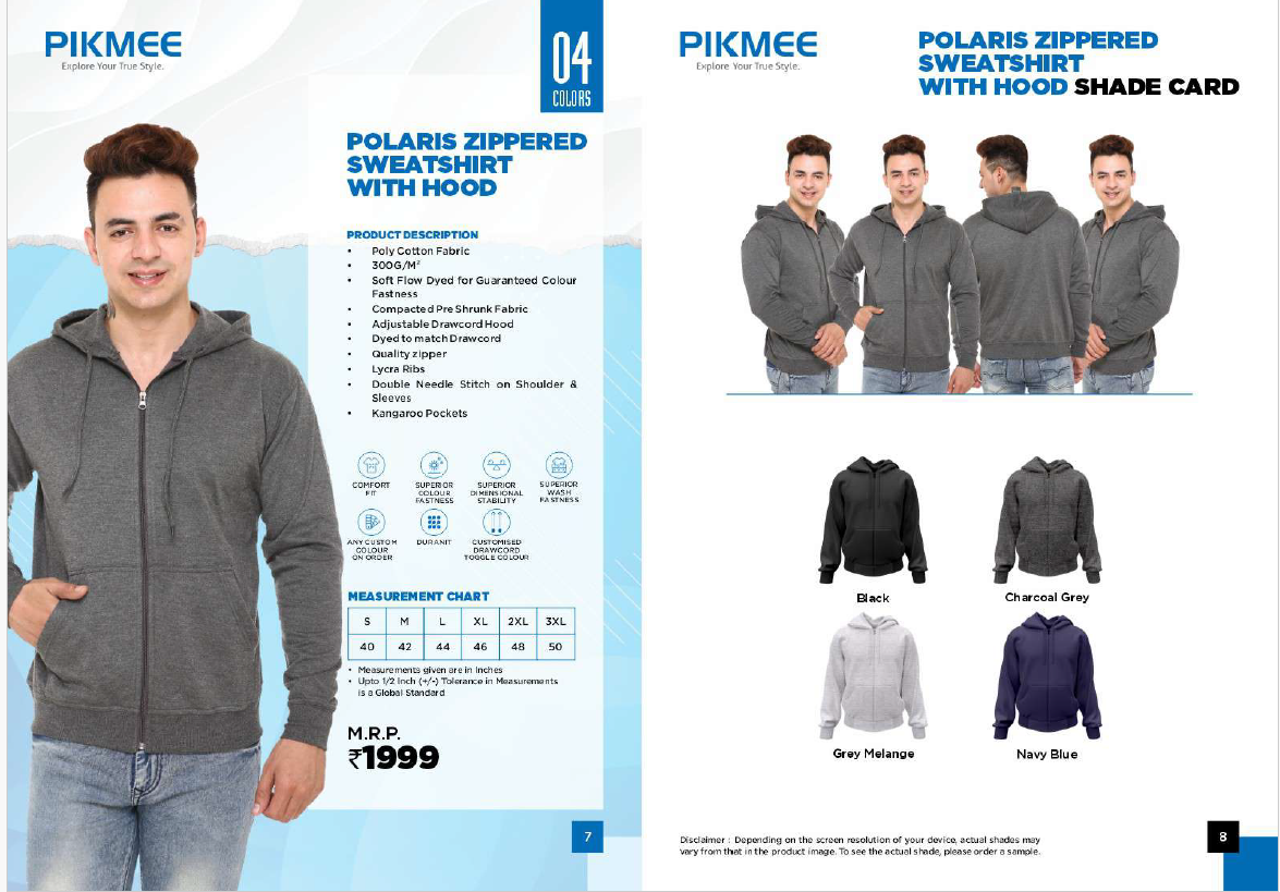 POLARIS ZIPPERED SWEATSHIRT WITH HOOD