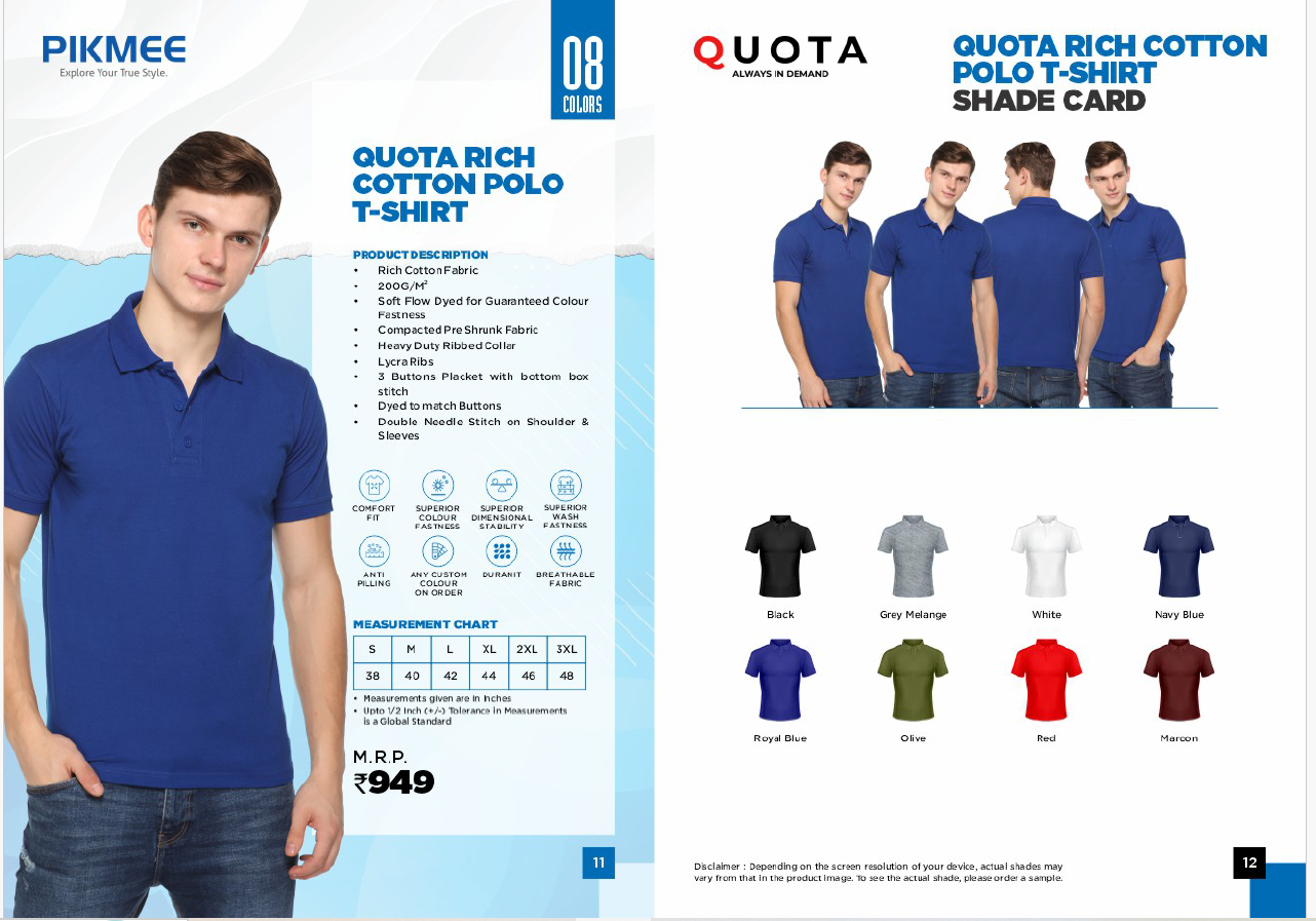 QUOTA RICH COTTON POLO T-SHIRT