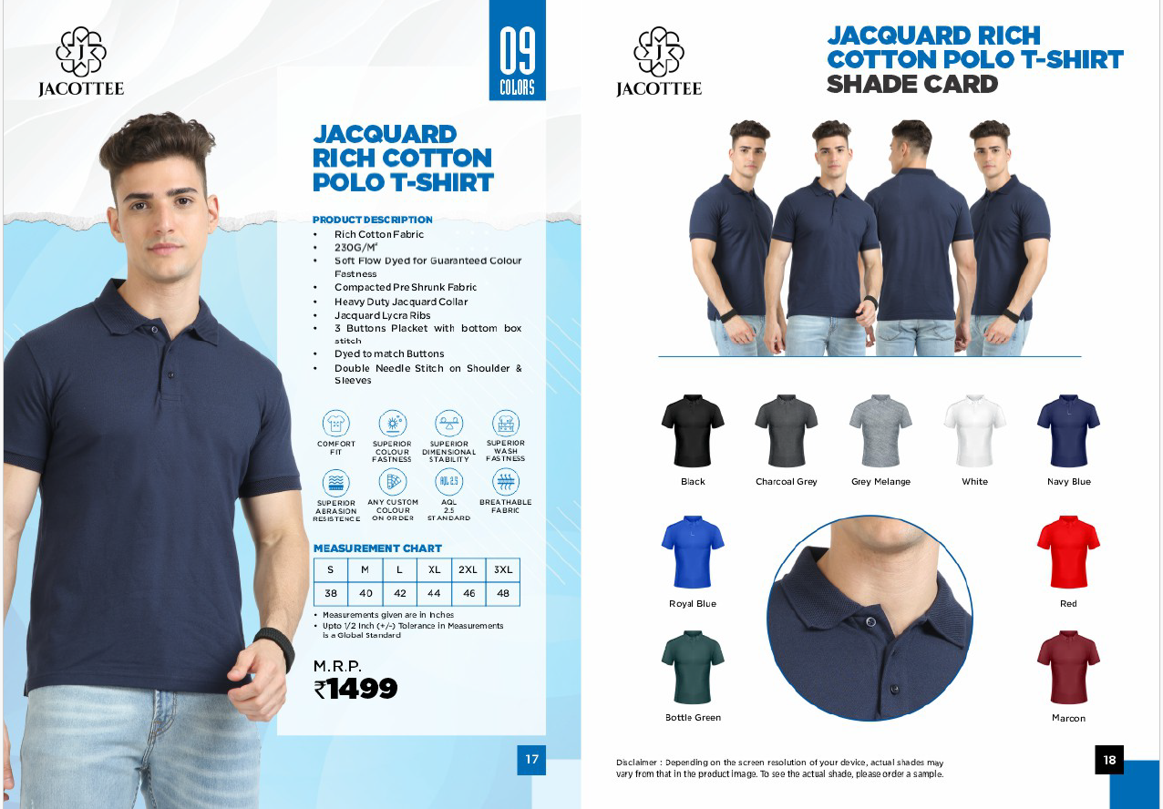 JACQUARD RICH COTTON POLO T-SHIRT