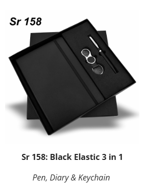SR 158: Black Elastic 3 in 1
