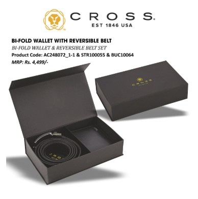 CROSS Bi-Fold Wallet with Reversible Belt