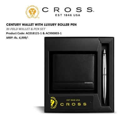 CROSS Century Wallet With Luxury Roller Pen