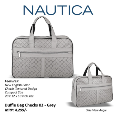 Nautica Duffle Bag Checks