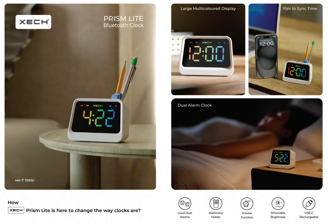 XECH Prism Lite Clock