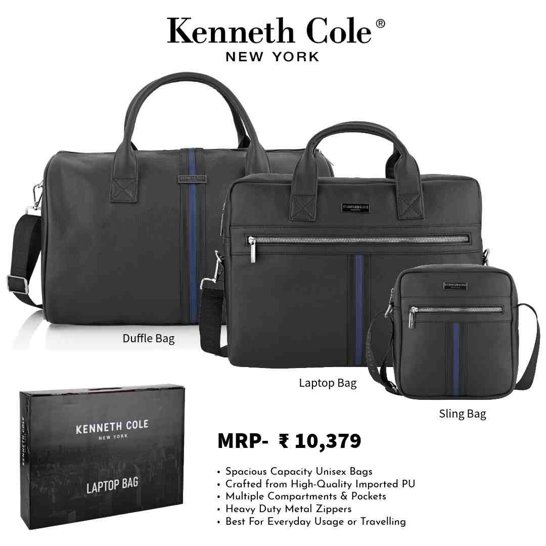 Kenneth Cole Stripe Bags Combo