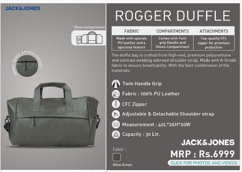 JACK & JONES Rogger Duffle BAG