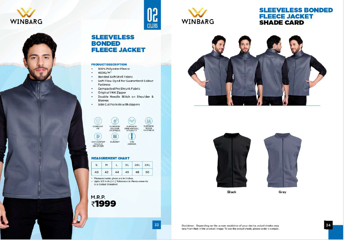 SLEEVELESS BONDED FLEECE JACКЕТ