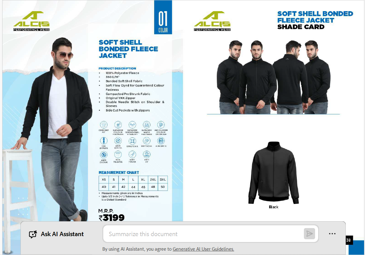SOFT SHELL BONDED FLEECE JACKET