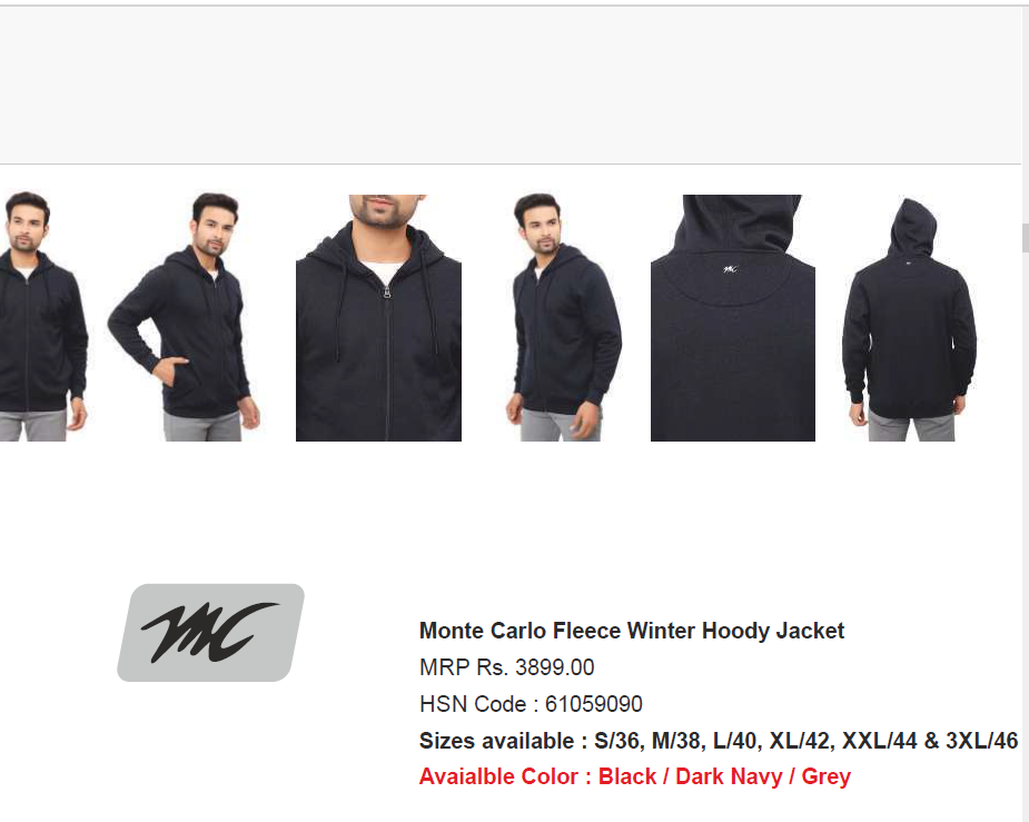 Monte Carlo Fleece Winter Hoody Jackets