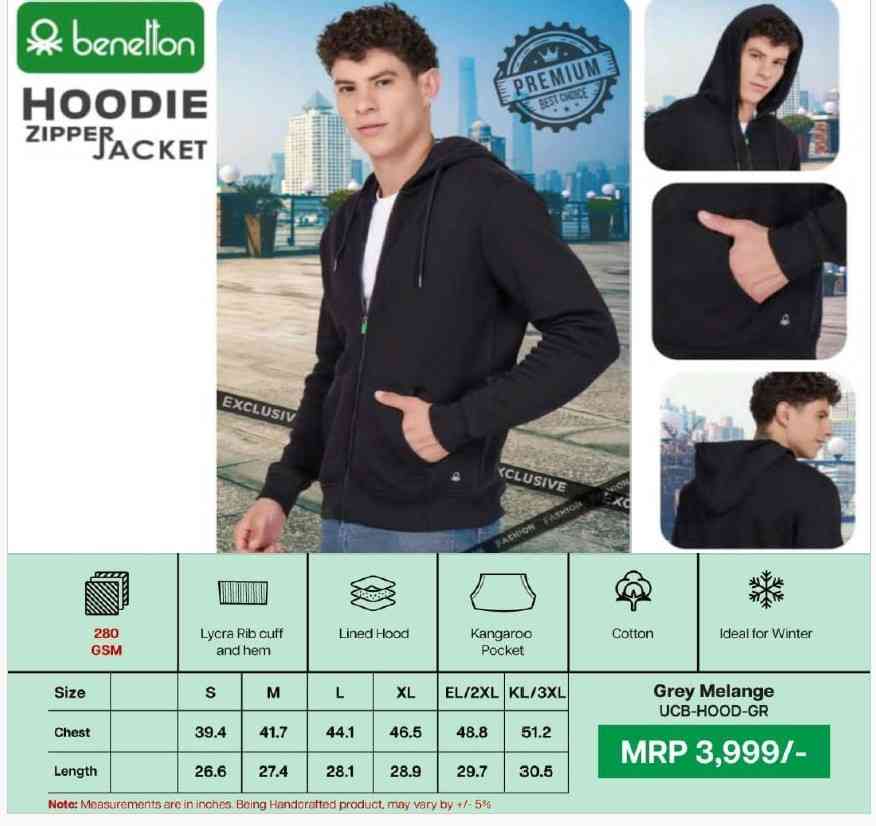 UCB HOODIE ZIPPER JACKET