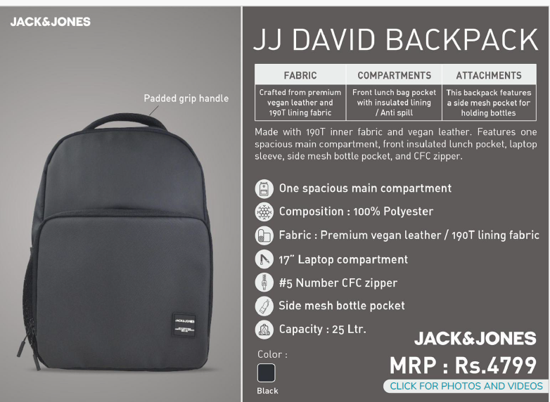 JJ David BackPack