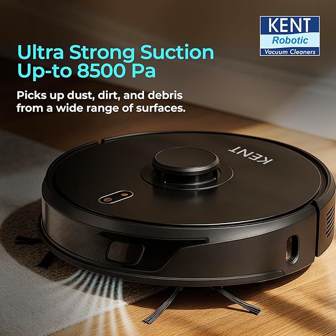 RoboKlean R1 Black 2-in-1 AI Robotic Vacuum Cleaner & Mop