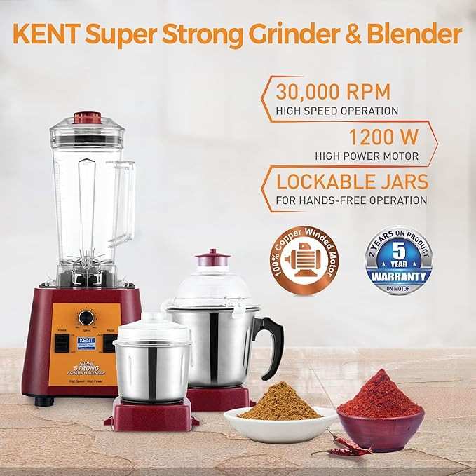 KENT Stainless Steel Super Strong Grinder & Blender