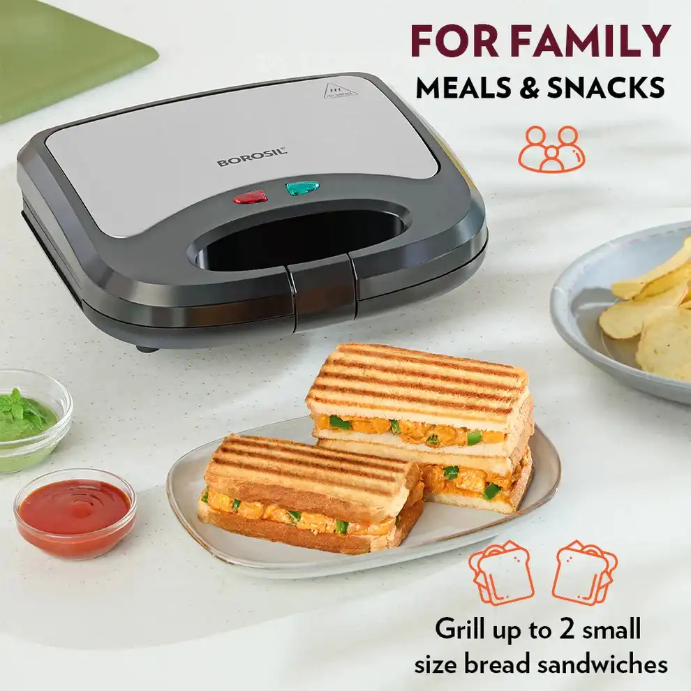 BOROSIL Klassy Grill Sandwich Maker