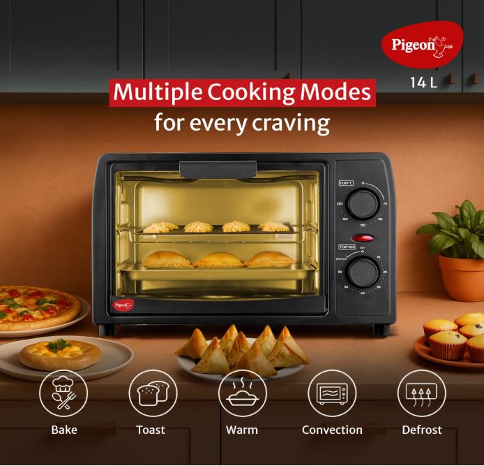 ELECTRIC OVEN WITH TRAY & GRILL RACK – 14 LITRE