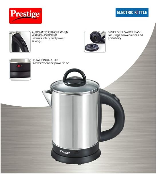 PKGSS Stainless Steel Electric Kettle 1.7L