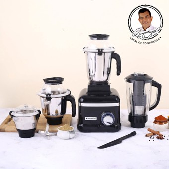 Sumo Black DLX Mixer Grinder with 4 Stainless Steel Jars