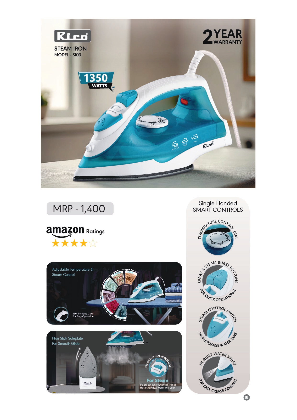 MODEL-SI03 : STEAM IRON