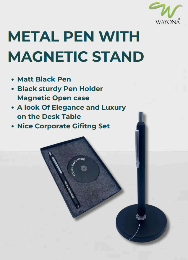 METAL PEN WITH MAGNETIC STAND