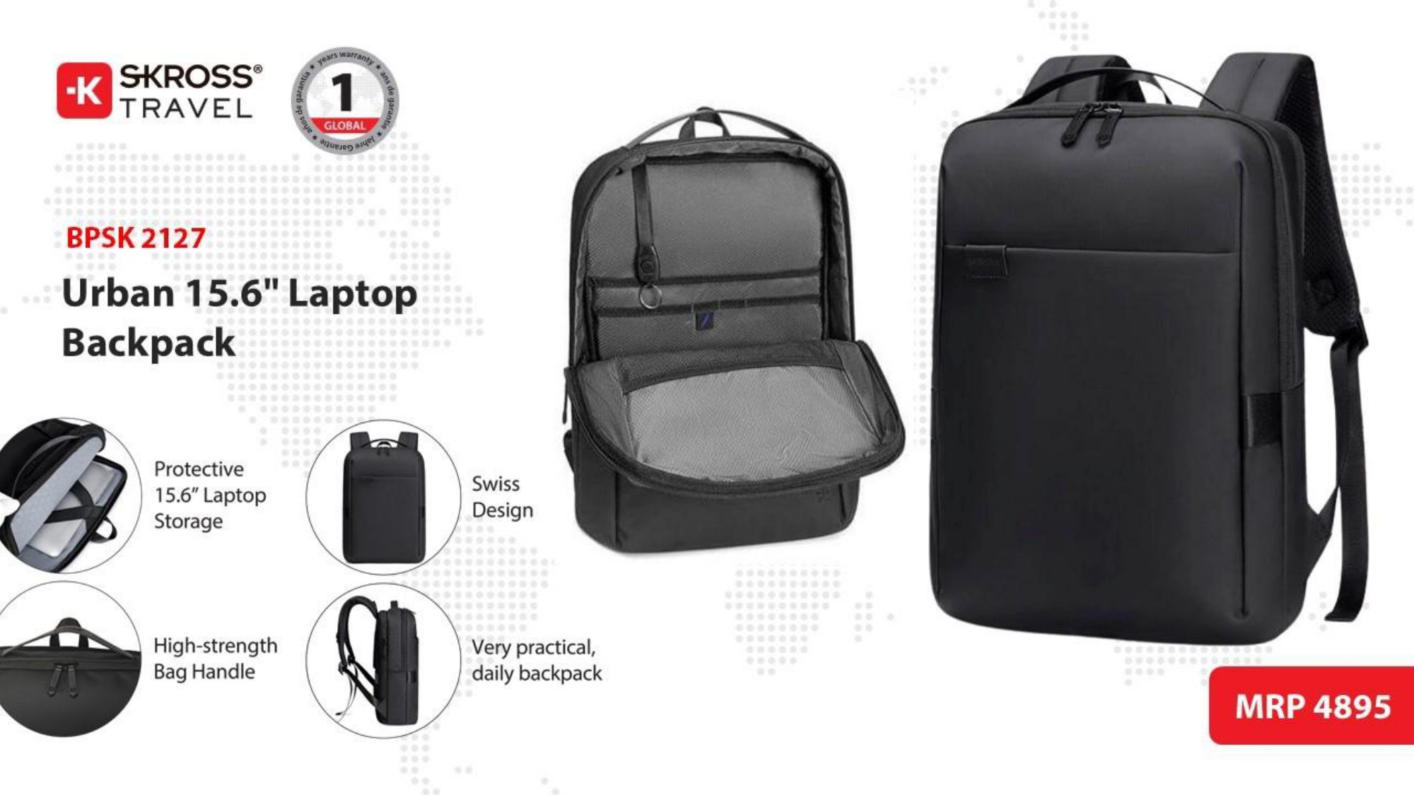 BPSK 2127 Urban 15.6″ Laptop Backpack