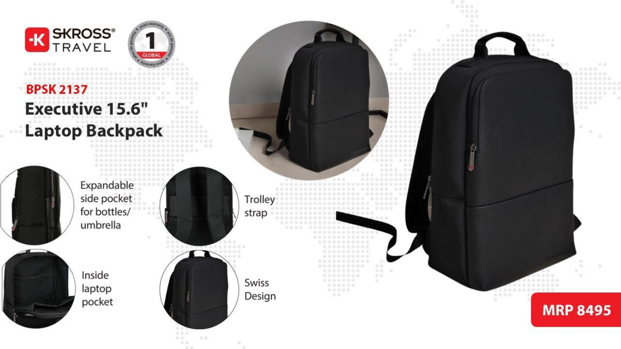 BPSK 2137 Executive 15.6″ Laptop Backpack