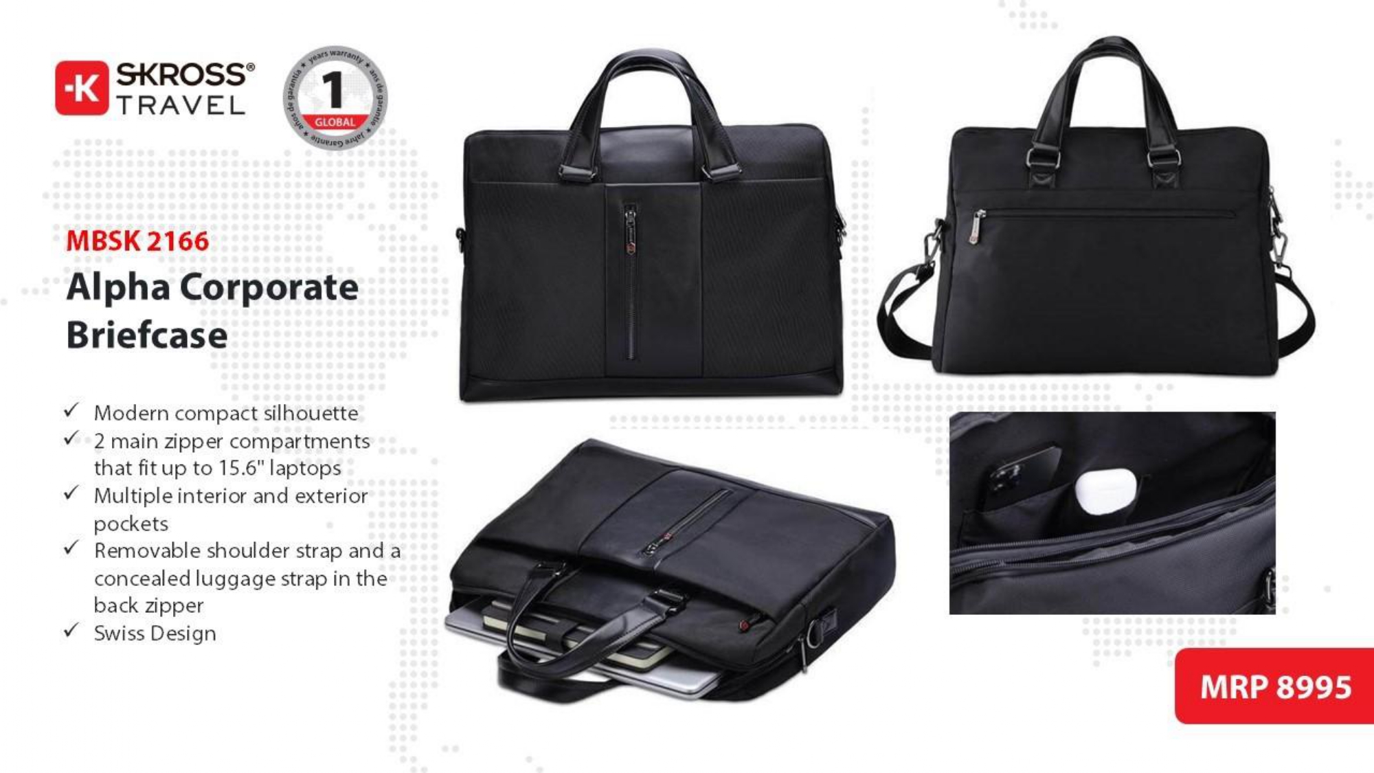 MBSK  2166 Alpha Corporate Briefcase