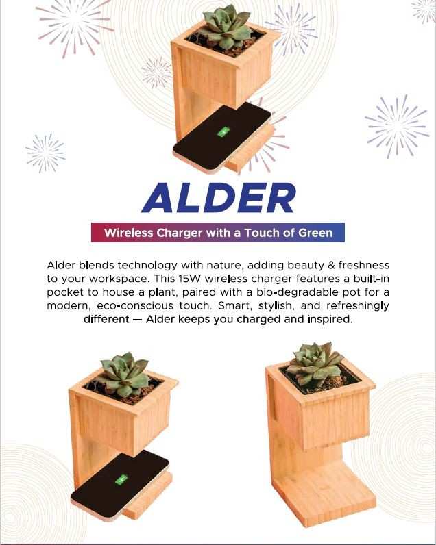 WANGARI ALDER (wireless charger with Touch of Green)