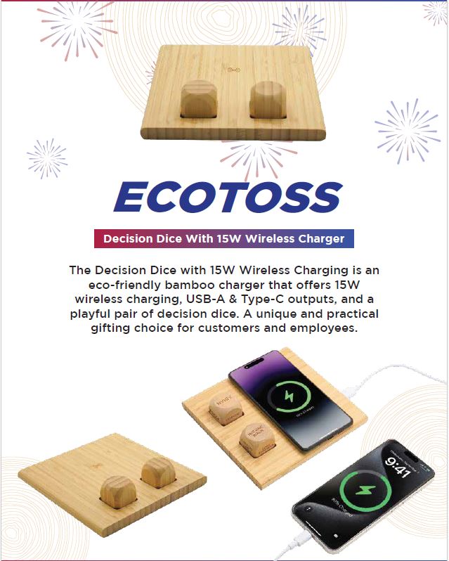 ECOTOSS (Decision Dice With 15W Wireless Charger)