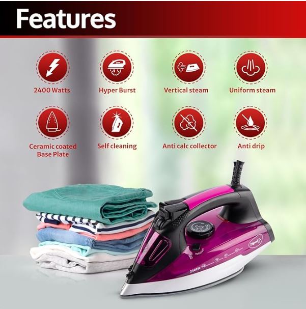 SATIN STEAM IRON-PURPLE-2400W