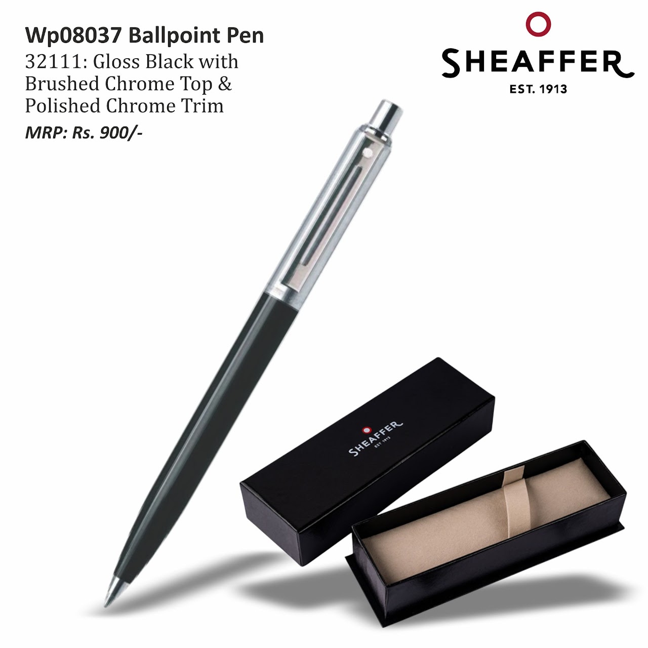 32111: Glossy Black with Chrome Trim