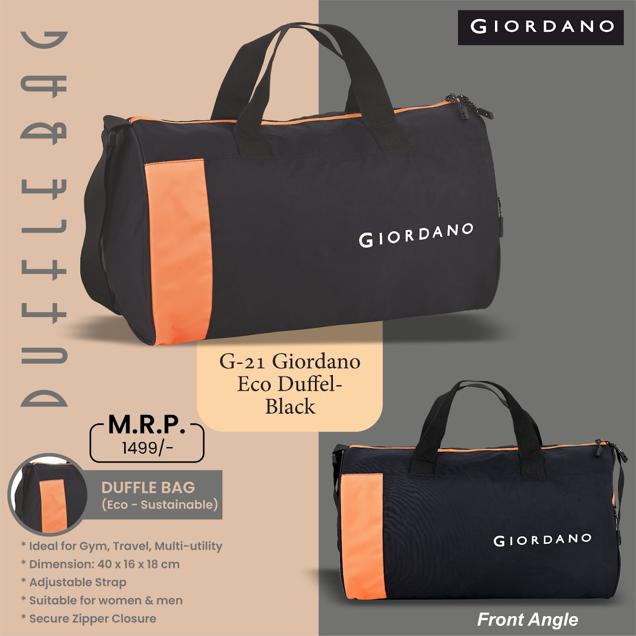 Giordano Eco Duffle
