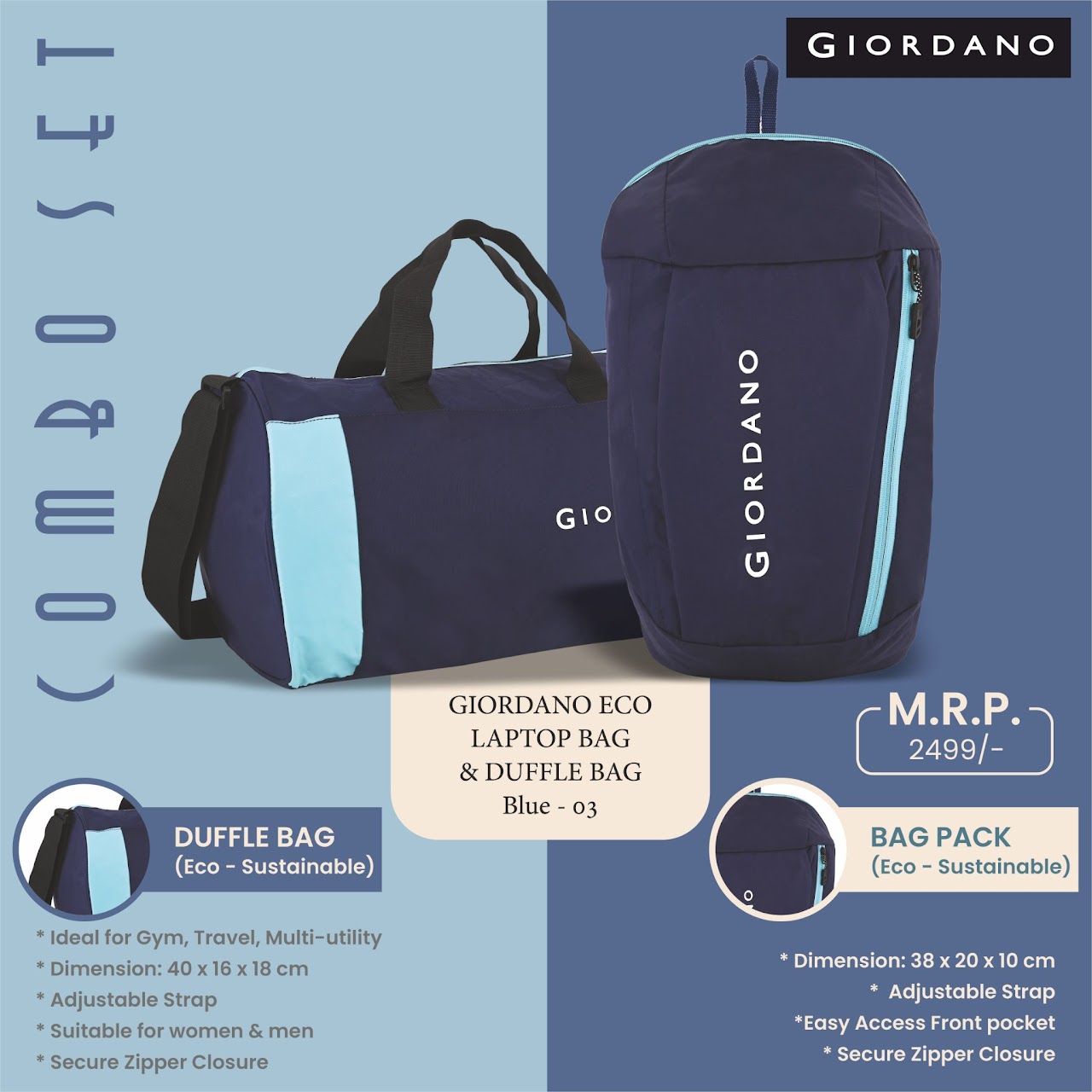 ECO Duffle & Backpack Combo