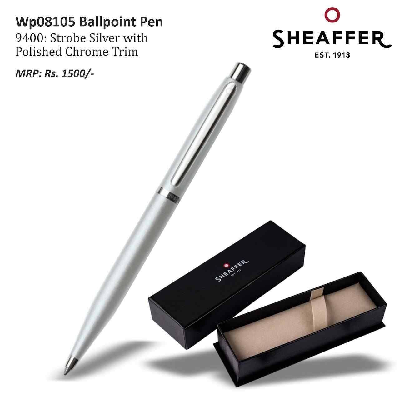 Sheaffer 9400: Strobe Silver with Polished Chrome Trim