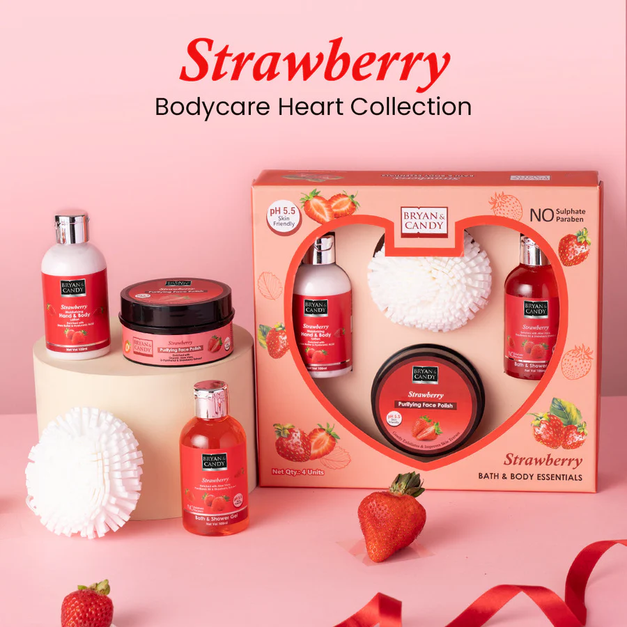 Body Care Heart Collection: Strawberry