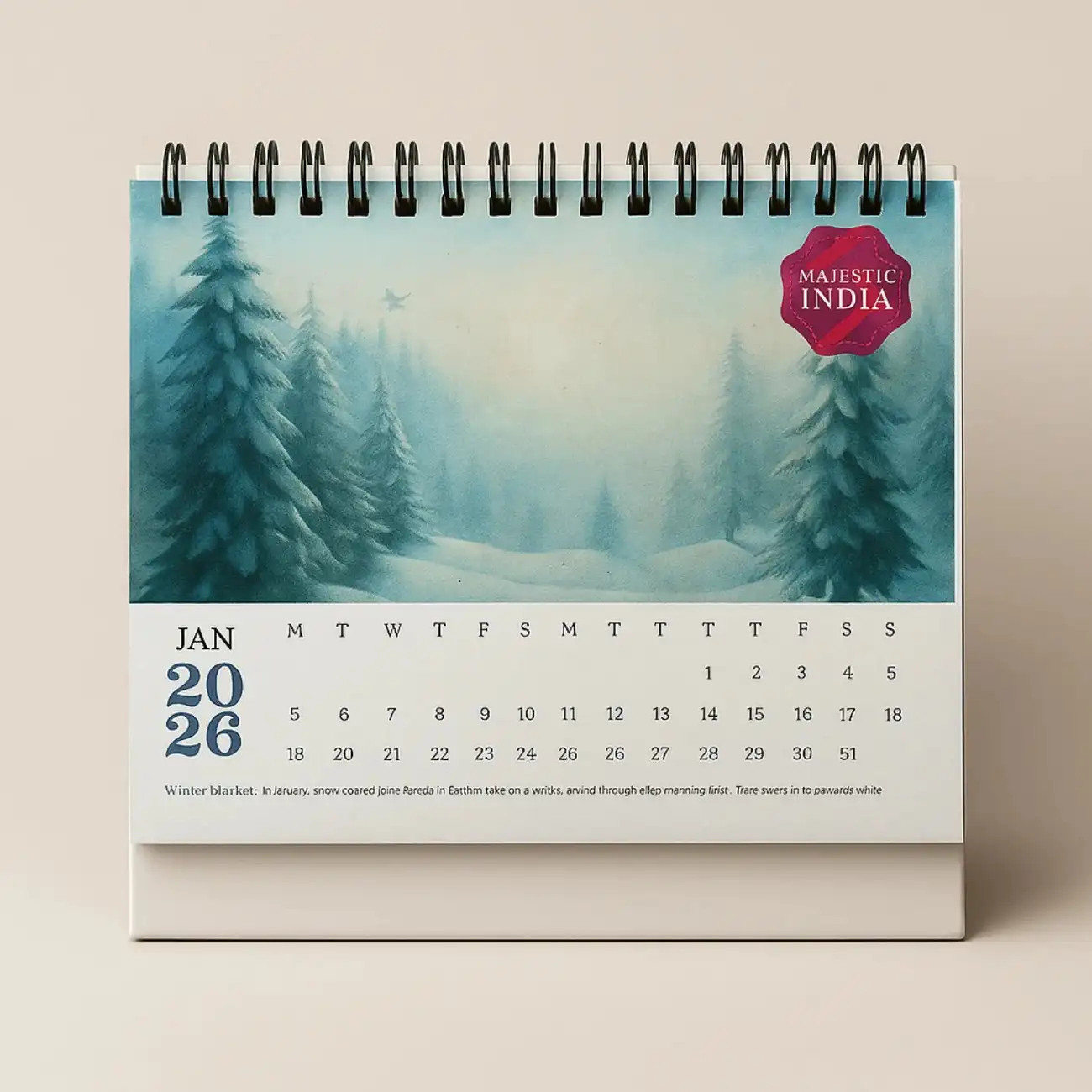WIRE BLOOM DESK CALENDAR