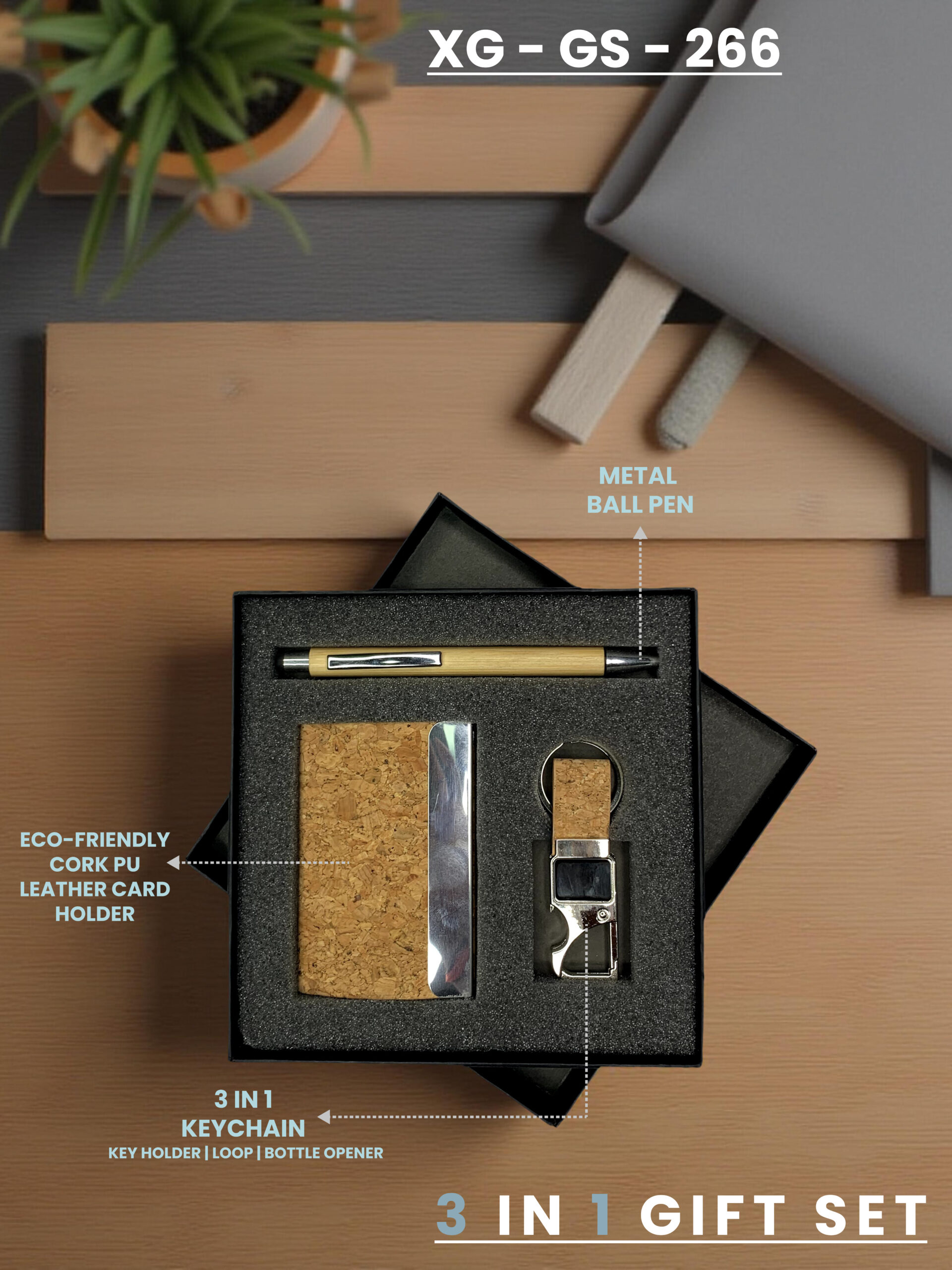 3 in 1 Gift Set ( VC, KEYCHAIN & PEN) : XG – GS – 266