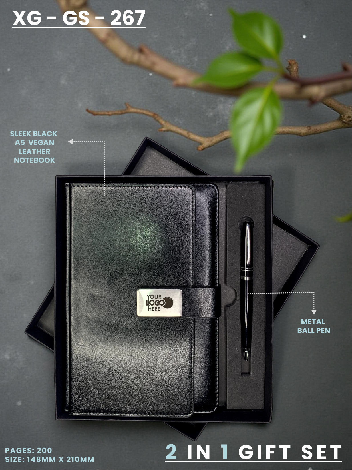 2 in 1 Gift Set (Diary & Pen) : XG – GS – 267