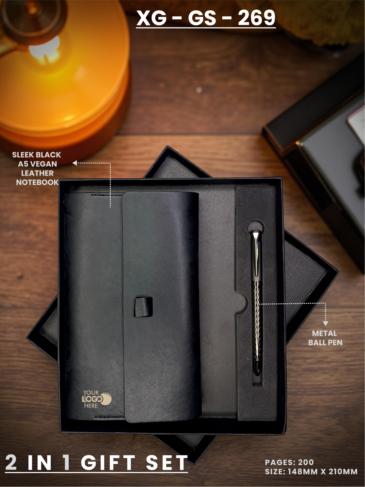 2 in 1 Gift Set (Diary & Pen) : XG – GS – 269