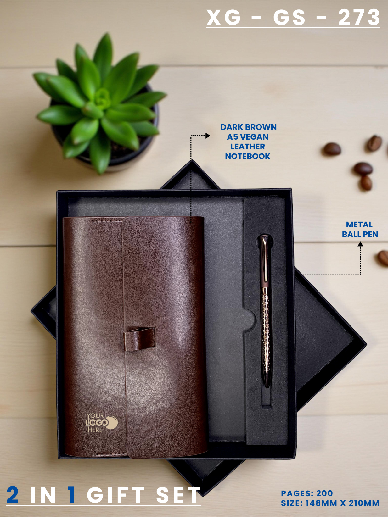 2 in 1 Gift Set (Diary & Pen) : XG – GS – 273