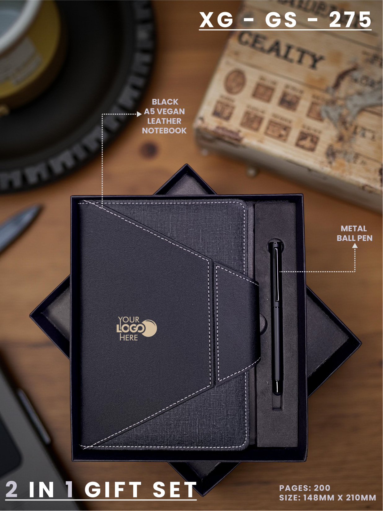 2 in 1 Gift Set (Diary & Pen) : XG – GS – 275