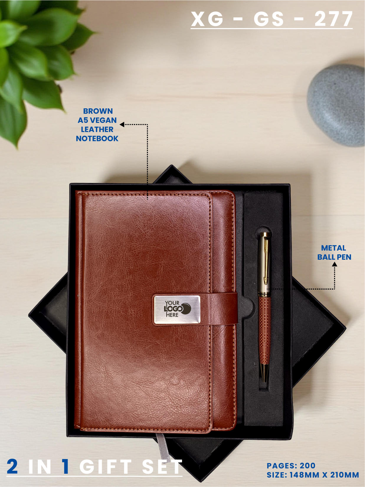 2 in 1 Gift Set (Diary & Pen) : XG – GS – 277
