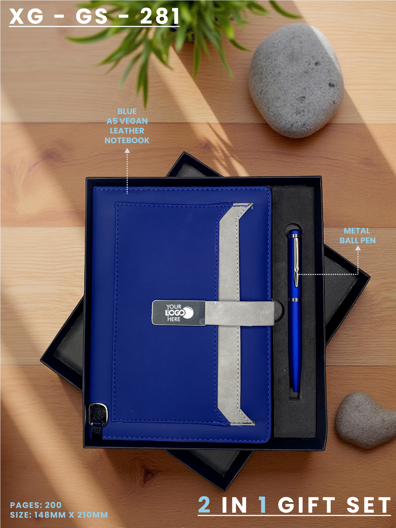 2 in 1 Gift Set (Diary & Pen) : XG – GS – 281